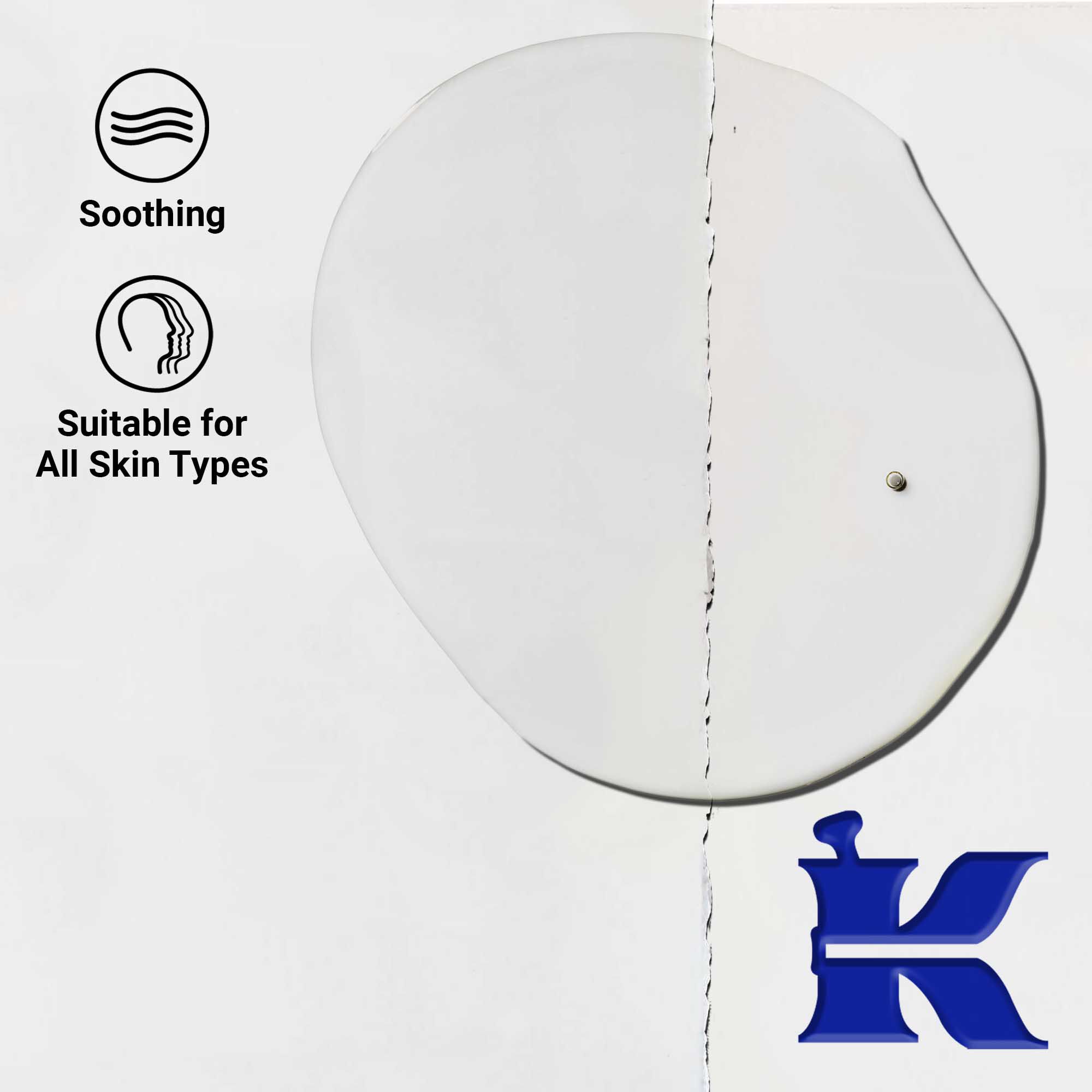 Krupni plan teksture ulja za lice Midnight Recovery Concentrate. Tekst ističe njegovu sposobnost zaglađivanja i umirivanja te prikladnost za sve tipove kože.