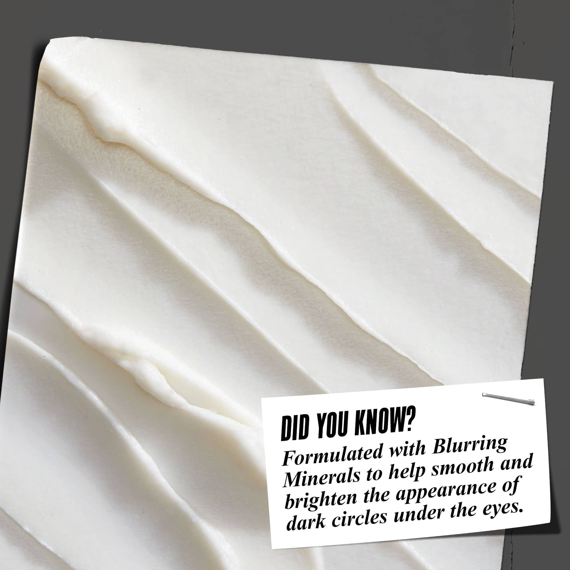 Jeste li znali? Formulirano s "blurring" mineralima koji pomažu zagladiti i posvijetliti tamne krugove ispod očiju.