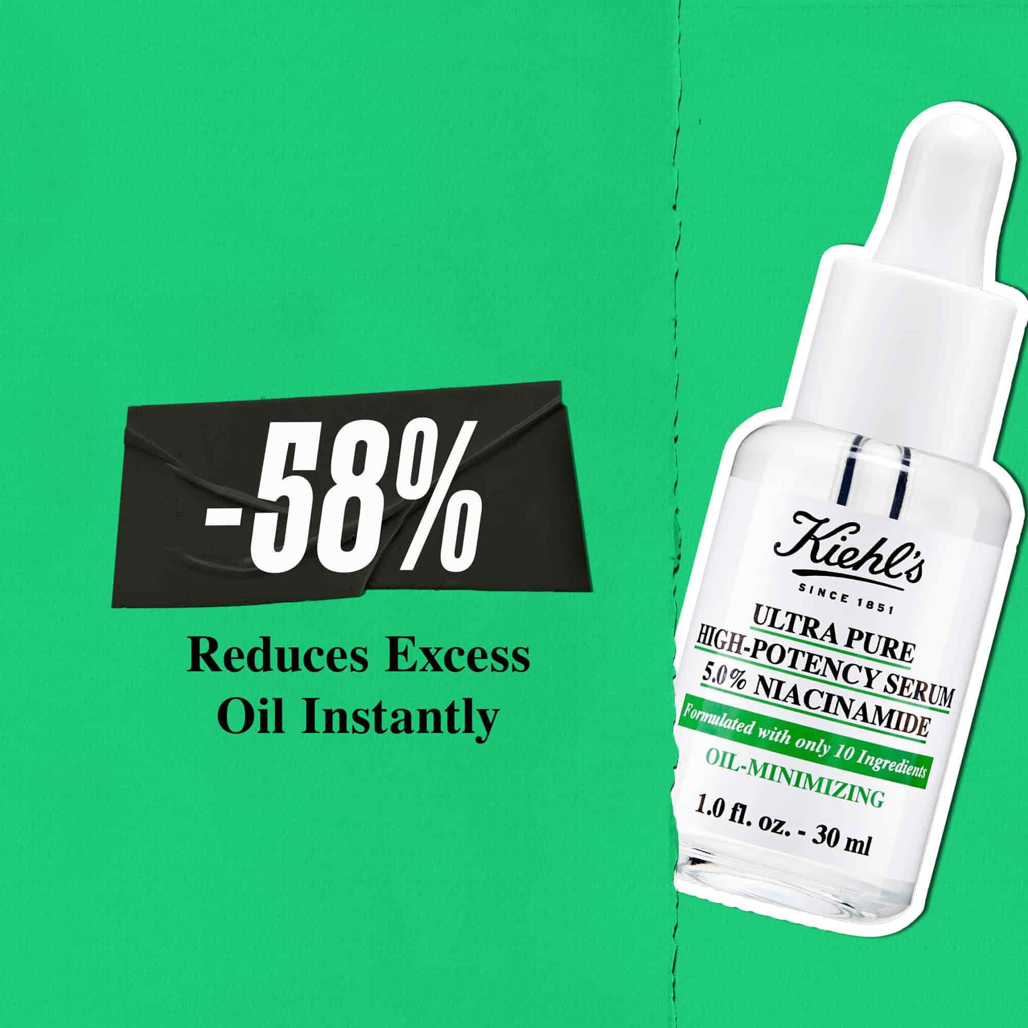 Kiehl's Ultra Pure serum trenutno smanjuje višak masnoće za 58 %