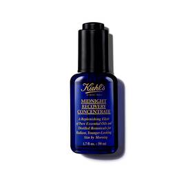 Bočica od 30 ml Kiehl's Midnight Recovery Concentrate ulja za lice na bijeloj pozadini.