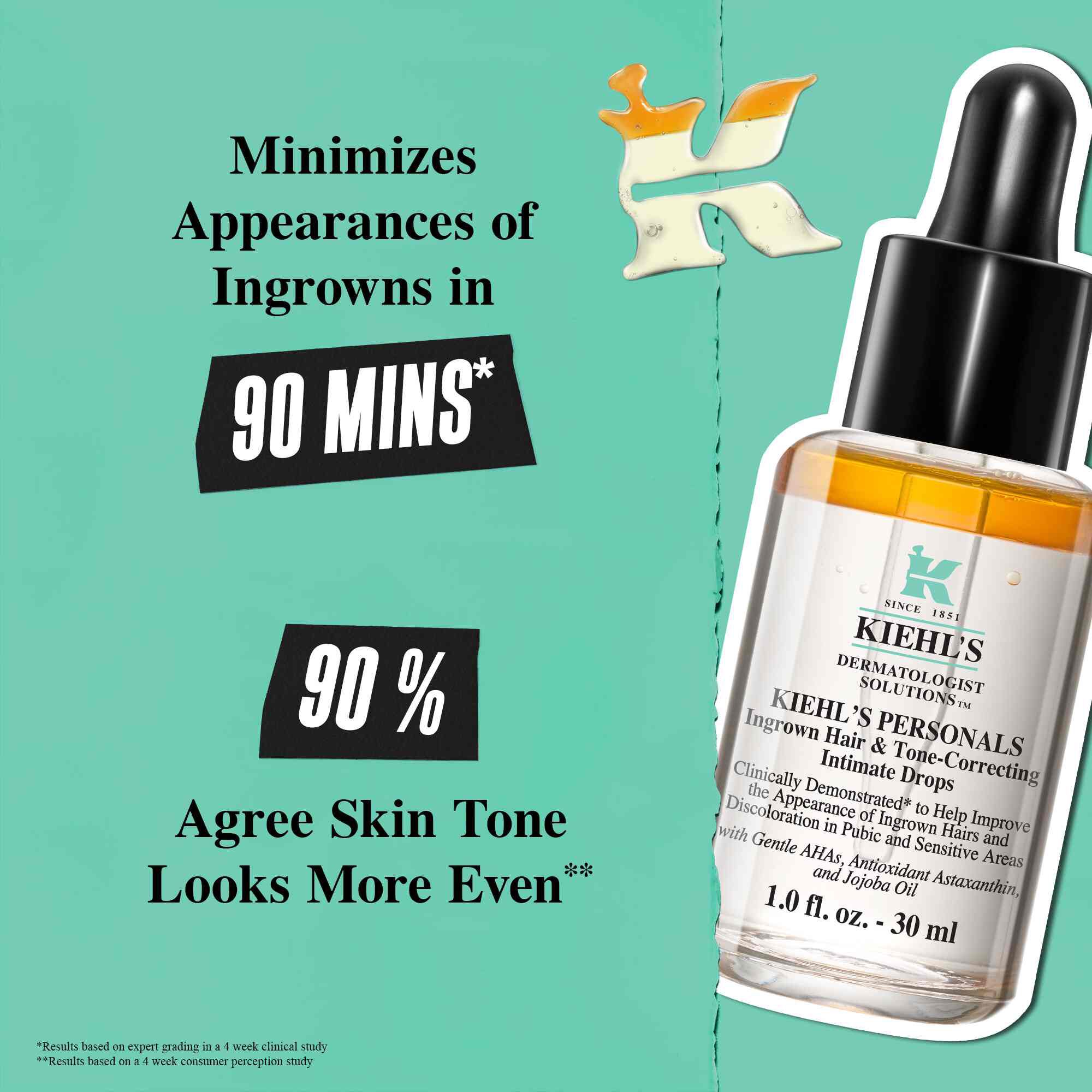 Claim illustration – Minimizes appearance and Evens Skintone