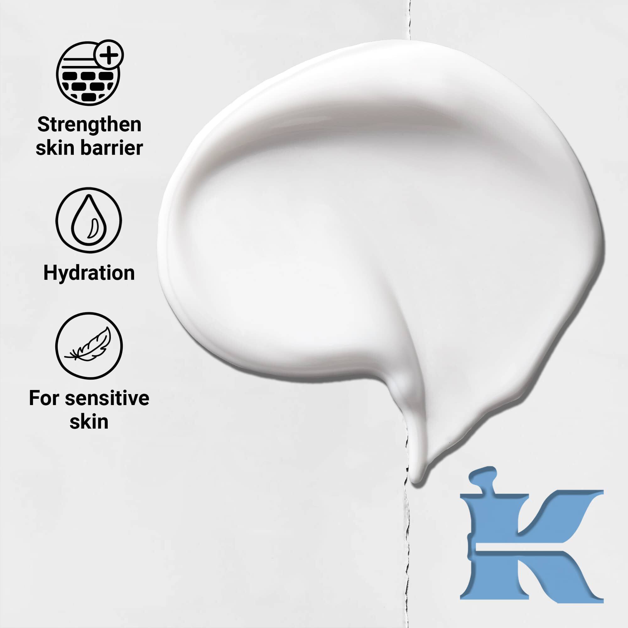 Fotografija teksture i ikone Ultra Facial Moisturizer: jača kožnu barijeru, hidratacija, osjetljiva koža