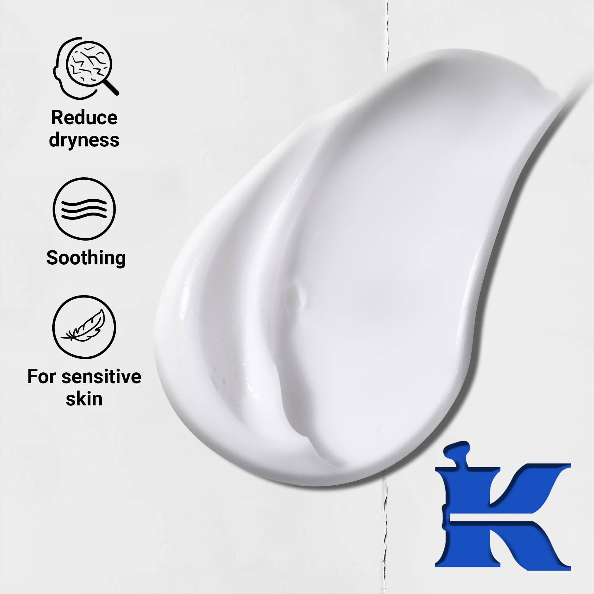 Fotografija teksture s ikonama: smanjuje suhoću, umiruje i formuliran je za osjetljivu kožu