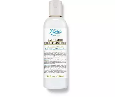 Kiehl's tonik za sužavanje pora s bijelim aluminijem, pakiranje od 250 ml, na bijeloj pozadini.