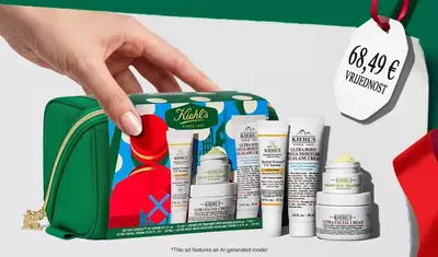 "Hydrating Holiday Hits" set za njegu kože na zelenoj pozadini, s Ultra kremom za lice i kremastim tretmanom za oči s avokadom u blagdanskom pakiranju.