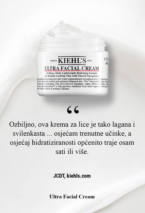 Seriously, this facial cream goes on smooth and silky… I can feel the immediate effects, and the moisturized feeling generally lasts for eight hours or more. –JCDT, kiehls.com