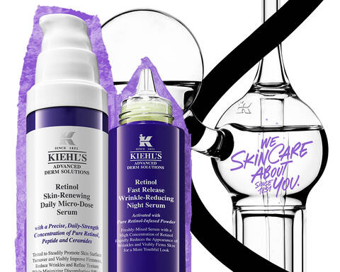 Dva bočica seruma za njegu kože i stakleni uređaj na bijeloj pozadini, s natpisom "Mi se brinemo o vašoj koži".